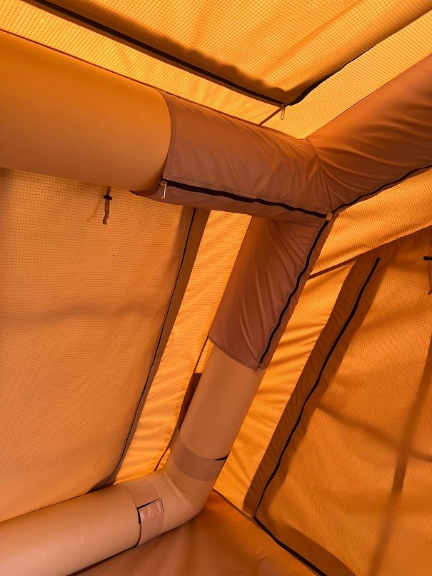 Easy Setup Canvas Inflatable Tent for 6-8 Persons | Spacious & Durable Camping Shelter