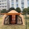 Easy Setup Canvas Inflatable Tent for 6-8 Persons | Spacious & Durable Camping Shelter