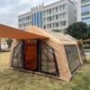 Easy Setup Canvas Inflatable Tent for 6-8 Persons | Spacious & Durable Camping Shelter