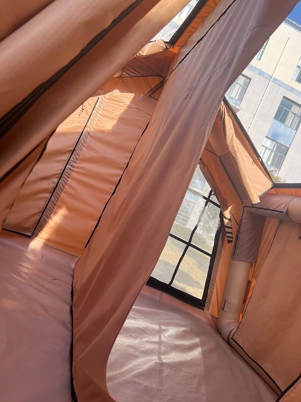 Easy Setup Canvas Inflatable Tent for 6-8 Persons | Spacious & Durable Camping Shelter