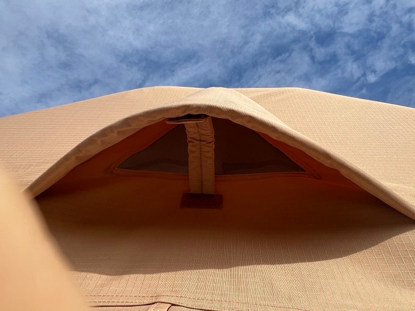 Easy Setup Canvas Inflatable Tent for 6-8 Persons | Spacious & Durable Camping Shelter