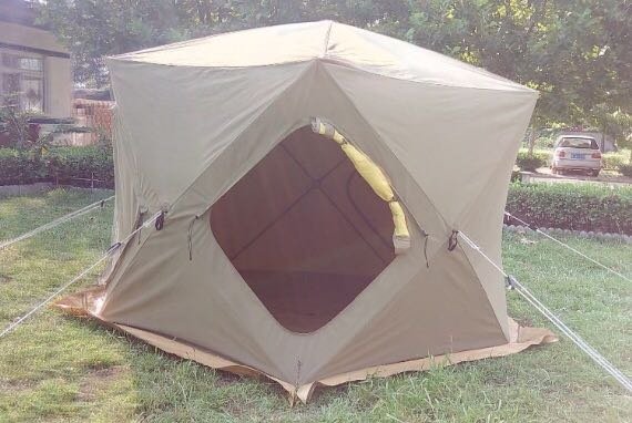 Middle Eastern Hexagonal Double-Layer Hub Folding Tent | Ultimate Protection for Harsh Climates