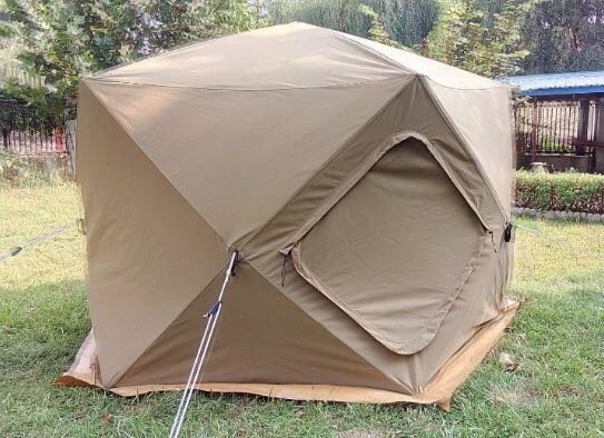 Middle Eastern Hexagonal Double-Layer Hub Folding Tent | Ultimate Protection for Harsh Climates