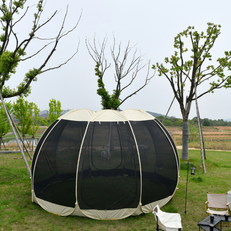 Automatic Pop-Up Hexagonal Mosquito Net Tent – Ultimate Sun Protection and Spacious Design for Multiple Users