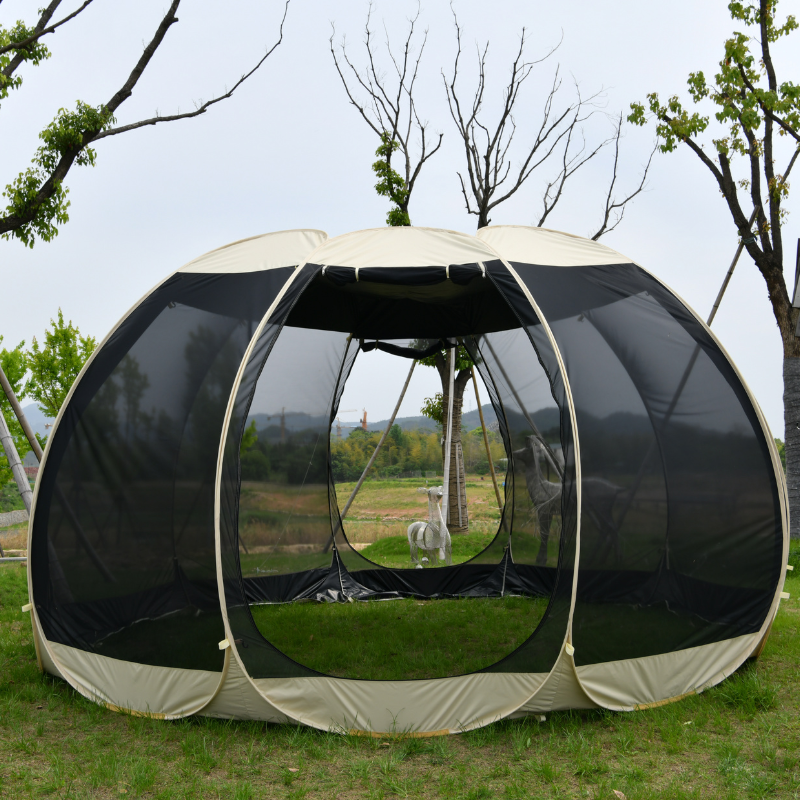 Automatic Pop-Up Hexagonal Mosquito Net Tent – Ultimate Sun Protection and Spacious Design for Multiple Users
