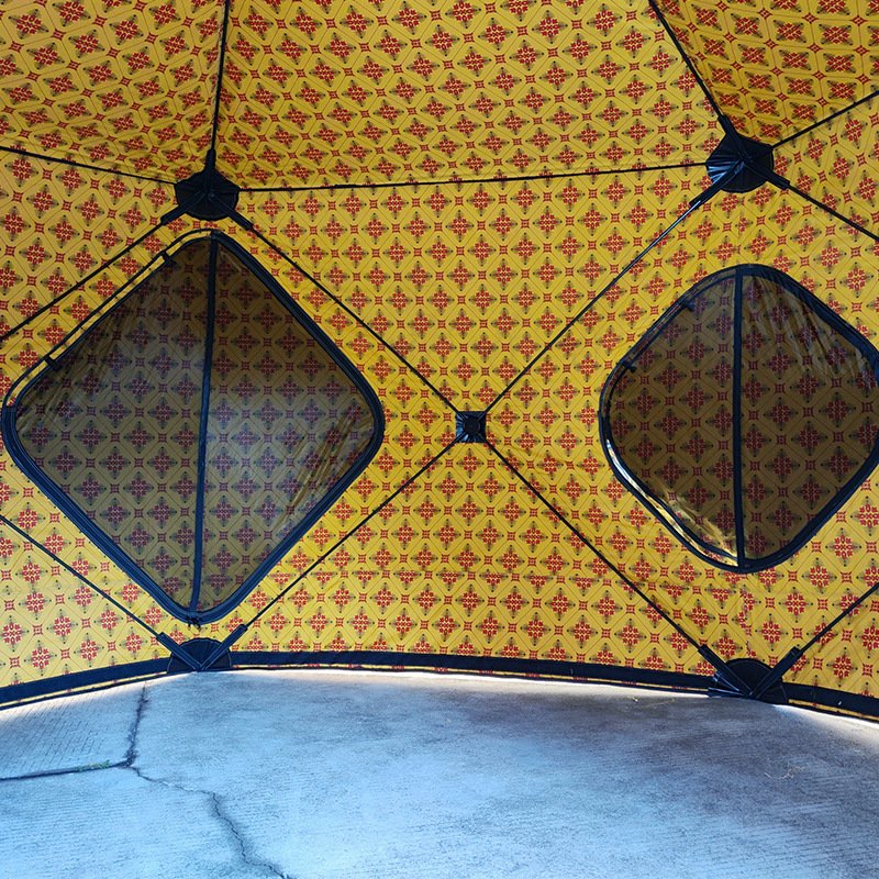 Middle Eastern Hexagonal Double-Layer Hub Folding Tent | Ultimate Protection for Harsh Climates