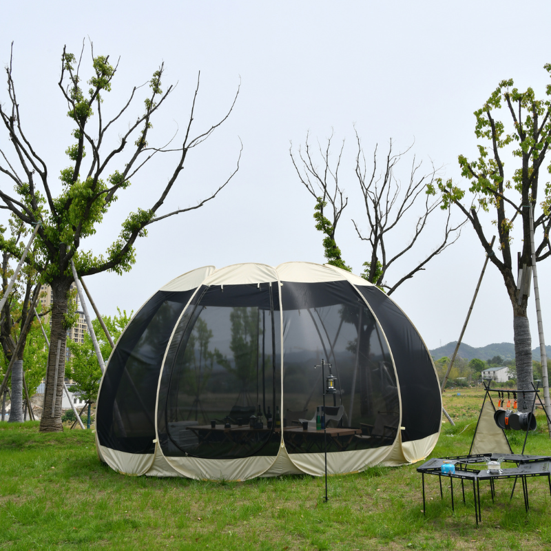 Automatic Pop-Up Hexagonal Mosquito Net Tent – Ultimate Sun Protection and Spacious Design for Multiple Users