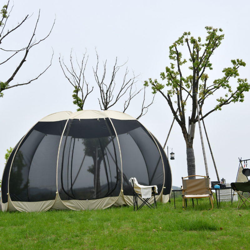 Automatic Pop-Up Hexagonal Mosquito Net Tent – Ultimate Sun Protection and Spacious Design for Multiple Users