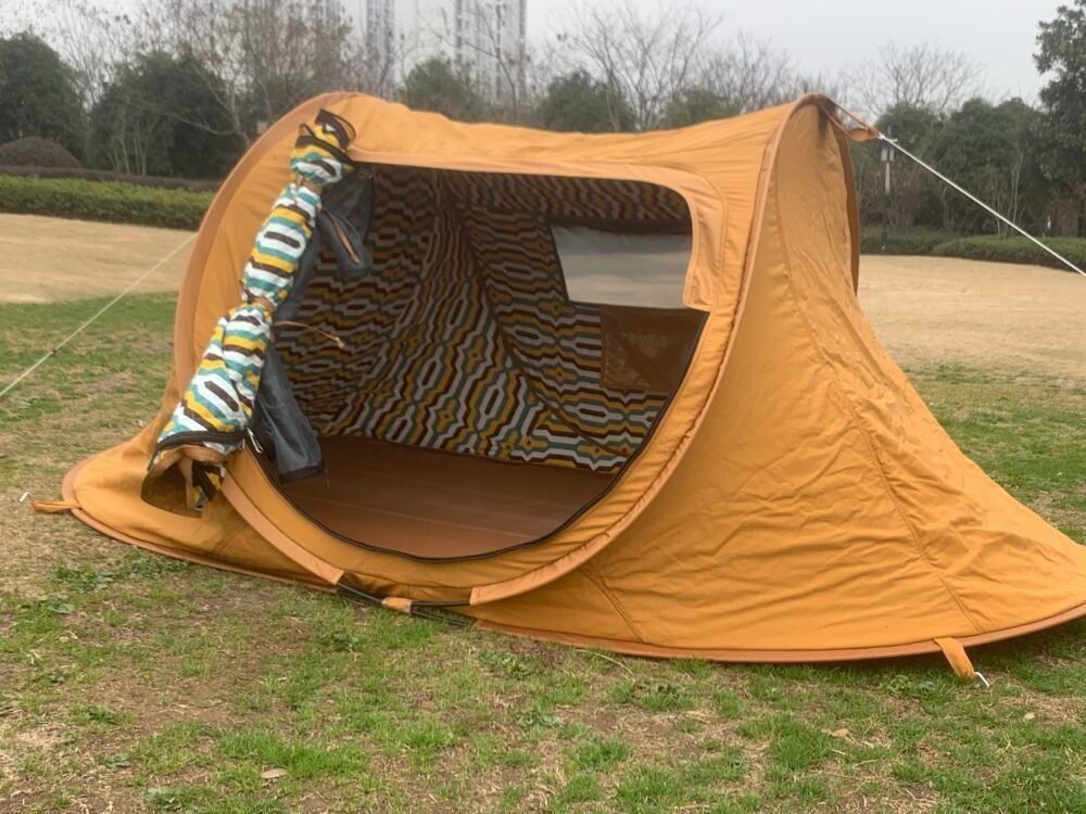 2 Persons Double Layer Cotton Pop Up Tent | Quick Setup & Weatherproof